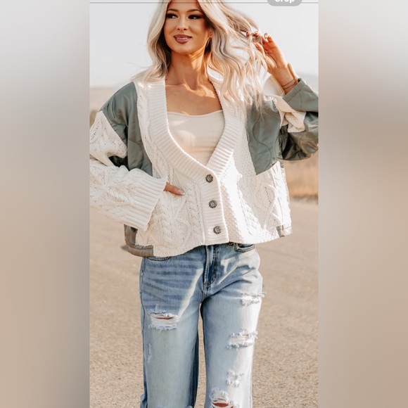 POL Sweaters - POL Cozy Cream V-Neck Sweater
